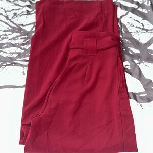 Dynamite Red Cropped Flared Pants for Work